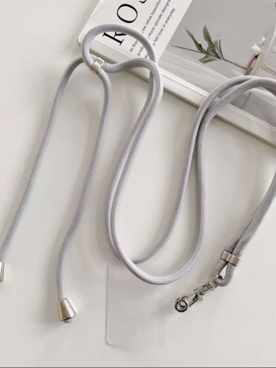 Universal Adjustable Nylon Cell Phone Neck Lanyard For All Phones And Cases - Xám - Xem 1