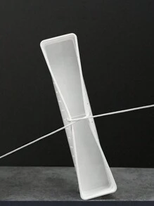 1pc White Kitchen Storage Box, Modern And Simple Style Cutlery Drawer Organizer For Chopsticks, Spoons, Soup Spoons, Cups, Spatulas And More - White - View 5