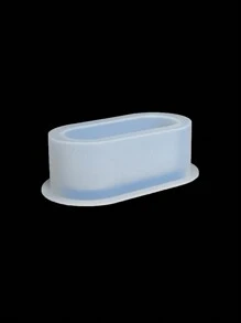 自制椭圆形和矩形多肉植物花盆、花盆、石膏模具、装饰品、珠宝收纳盒、环氧树脂、硅胶、蜡、蜡烛和手工皂铸造模具 - 白色 - 查看 5