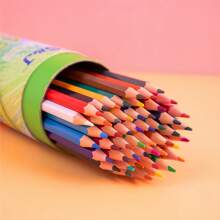 1 Bucket Of Colored Pencils (12/18/24/26/48 Pcs) And 1 Random Colored Pencil Sharpener, For Sketching, Doodling, Drawing Tools Back To School,Back To School,School Supplies