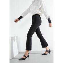 Women's Closed Pointed Toe Heels Strap D'Orsay Kitten Heel Slip On Dressy Pumps - đen mờ - Xem 3