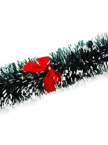 1 件 2 米绿色和白色边缘圣诞雪花装饰针织条，圣诞丝带流苏装饰，圣诞节 - 紅色 - 查看 10