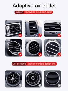 1pc Rhinestone Decor Car Air Outlet Phone Holder