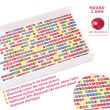 1入組diy鑽石馬賽克向日葵手工禮品鑽石畫全圓形花卉家飾 - 彩色 - 查看 6