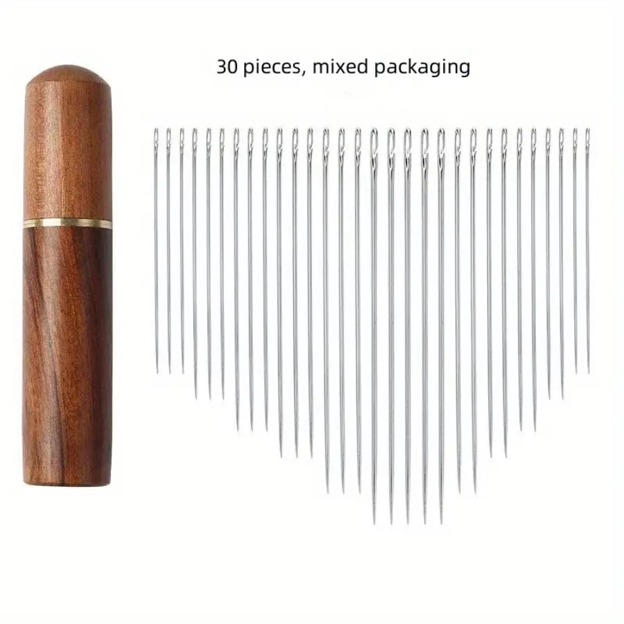 Silver Tail Selfthreading Hand Sewing Needles With Threader And