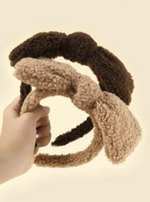 2pcs Women's Multicolor Rabbit Ear & Bear Ear Headband, Cute & Simple Hair Hoop For Daily Wear - Multicolor - View 1