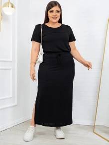 Women Two-piece Outfits - màu đen - Xem 1