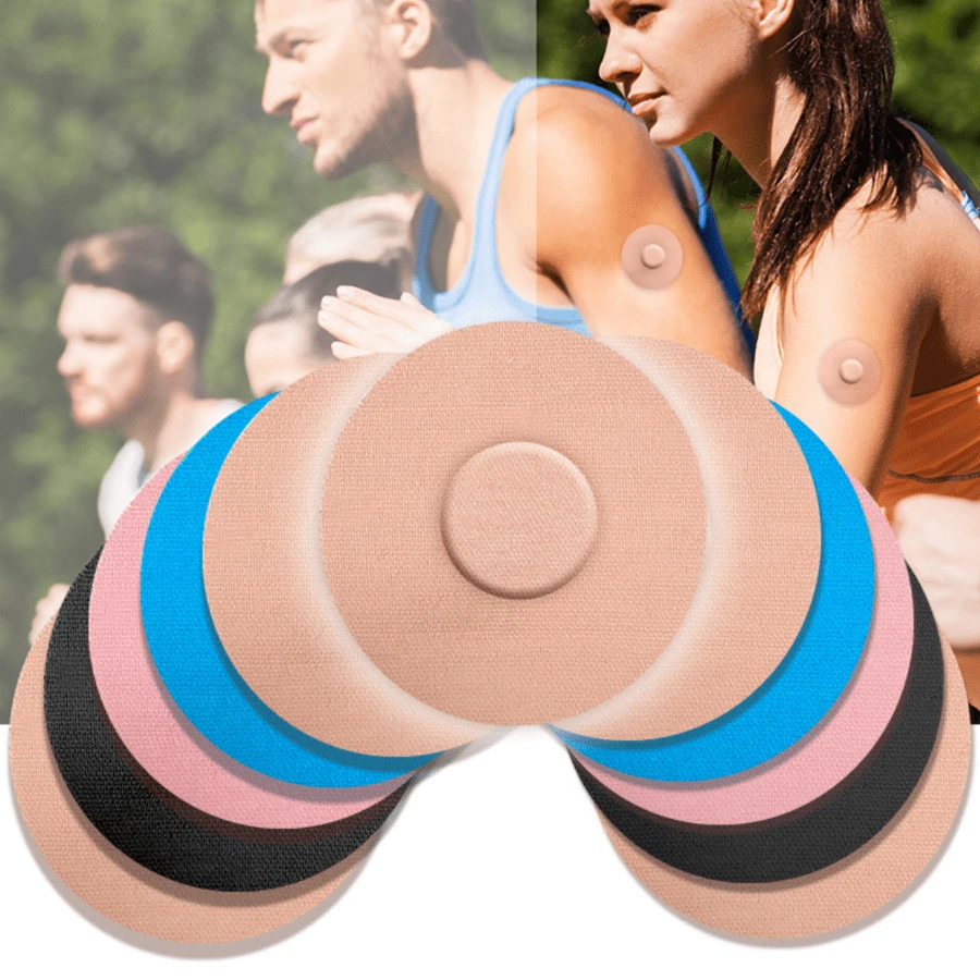 10pcs/set Pink Adhesive Patches For Motion Sensor, Outdoor Activities Anti-slip Fixing Accessory - Pink - View 1