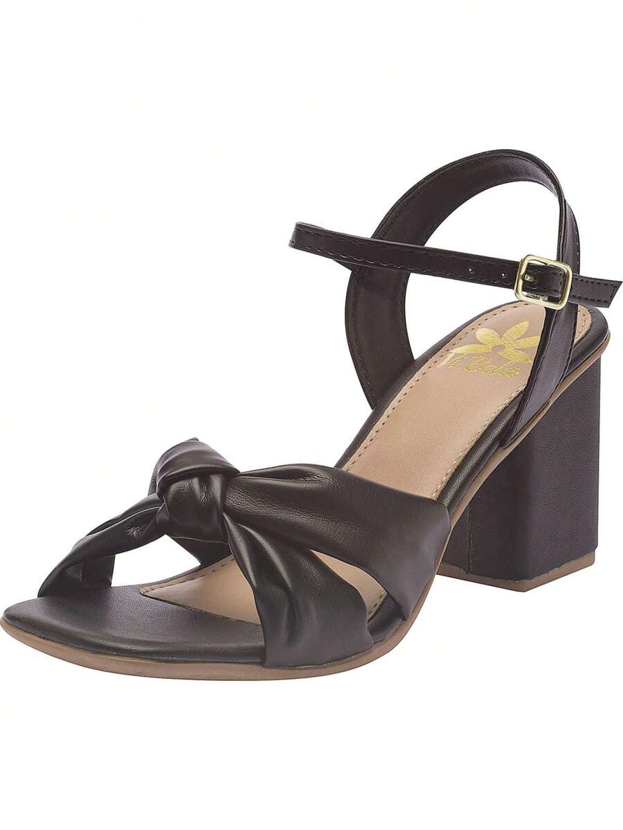 Women Heeled Sandals - 黑色 - 查看 1