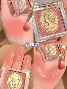 COLORROSE Shimmering Blush Powder, Luminous Pearl Finish, Lightweight And Smooth, Combines Blush And Highlighter For A Refined Complexion Makeup - 1022咖豆沙 - 查看 2