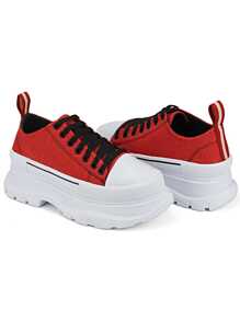 Women Wedge Sneakers - 紅色 - 查看 6