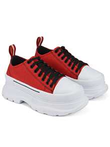 Women Wedge Sneakers - 紅色 - 查看 3