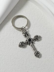 1pc Vintage Cross Pendant Street Style Versatile Keychain - Multicolor - View 3