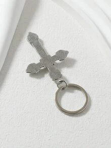 1pc Vintage Cross Pendant Street Style Versatile Keychain - Multicolor - View 2