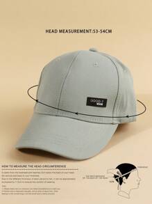 1pc Unisex Green Leather Patch Breathable Y2k Style Sun-Protection Baseball Cap, Suitable For Daily Outdoor Activities In Spring And Autumn - Green - View 4