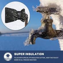 1pc Outdoor Faucet Freeze Cover, Frost Protection Jacket, Made Of Waterproof Oxford Cloth To Protect Your Faucet From Freezing Temperatures