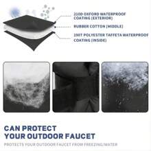 1pc Outdoor Faucet Freeze Cover, Frost Protection Jacket, Made Of Waterproof Oxford Cloth To Protect Your Faucet From Freezing Temperatures