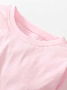 Young Girls' Unicorn Embroidery Long Sleeve Casual Dress For Outings