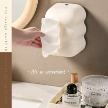 1 Miếng Creative Hộp khăn giấy Với Thiết kế đám mây In Sữa Trắng Màu sắc , Thích hợp Đối với Phòng khách , Phòng ngủ , Phòng tắm , Lấy cảm hứng Phong cách ins - Màu be - Xem 4