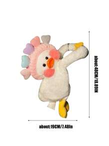 1入組鴨子設計長毛絨汽車紙巾盒 - 白色 - 查看 2