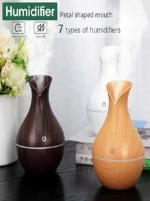 Ultrasonic Aroma Humidifier Wood Type Finish 7 Colors Of LED Lights - Chocolate Brown - View 6