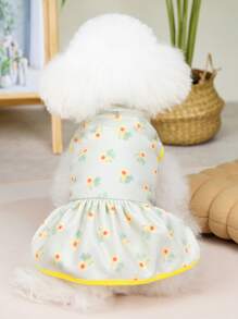 Vestido para Perro. Bonito Diseño Floral Cómodo. Color al Azar. - Multicolor - Ver 6