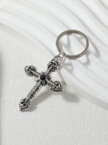 1pc Vintage Cross Pendant Street Style Versatile Keychain - Multicolor - View 1