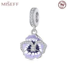 MISEFF 2023 新款 1入組 925 純銀植物三色堇吊飾原創DIY串珠手鍊項鍊生日禮物時尚珠飾品 - 銀色 - 查看 14