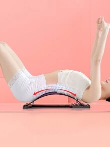 Back Stretcher Board For Lower Back Pain Relief, 3-level Adjustable Lumbar Support Device, Back Cracking Massager For Scoliosis, Spine Decompression, Upper & Lower Back Support Equipment - Pink - View 1