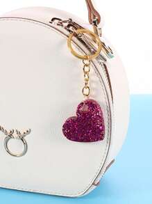 1 Molde de silicona con forma de corazón de resina epoxi para hacer llaveros, molde para el Día de San Valentín, molde de silicona para manualidades de decoración de llaveros - Rosa - Ver 5