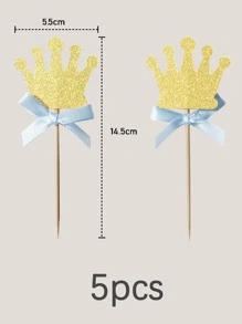 5pcs Baby Shower Party cake decoration - Multicolor - View 2