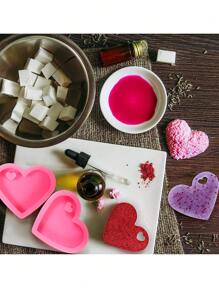 4 个心形树脂硅胶钥匙扣模具复活节情人节模具爱心钥匙扣礼物硅胶糖翻转模具带 20 个钥匙扣用于 DIY 钥匙扣装饰、自制甜点 - 粉色 - 查看 8