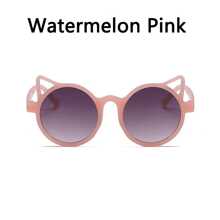 1 件儿童时尚眼镜，可爱欧美猫眼眼镜框，男孩女孩时尚配饰眼镜 - 西瓜粉 - 查看 3