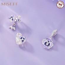 MISEFF 2023 新款 1入組 925 純銀植物三色堇吊飾原創DIY串珠手鍊項鍊生日禮物時尚珠飾品 - 銀色 - 查看 3