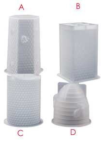 1 件 3D 蜂窝硅胶蜡烛模具，DIY 蜜蜂肥皂石膏环氧树脂模具家居装饰手工礼品 - 無色 - 查看 5