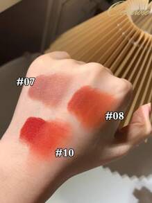Matte Glossy Lipstick, Super Vivid Color Lipstick, High Pigment Lipstick, Moisturizing Creamy Formula, Apple Red - 10蘋果紅 - 查看 4