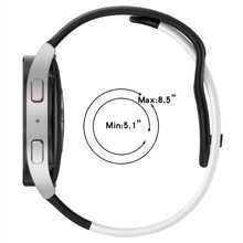 New Double-color Silicone Strap Compatible With Samsung Galaxy Watch 6, Available In 20mm And 22mm Sizes - Red - View 8