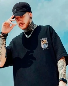 Men Shirts - 黑色 - 查看 2