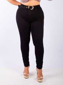 Women Jeans - 黑色 - 查看 1