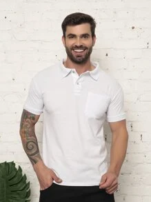 Men Polo Shirts - 白色 - 查看 1