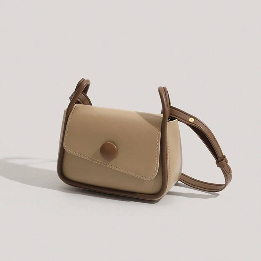 Túi đeo vai vuông nhỏ màu thời trang dành cho nữ - Màu Khaki - Xem 1