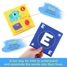 Infant Soft Cloth Book With 26 Alphabet Cards, Colorful & Learning Toy Suitable For Children As Christmas GiftSchool, Student,Stationery,School Supplies,Children Learning Toys,Body Parts Learning,Learning Toys For Kids