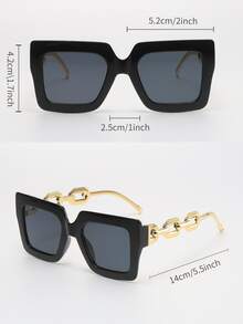 3 对复古方形波西米亚风格塑料镜框男女通用时尚眼镜