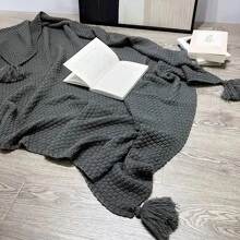 1 Pieza Manta Tejida Para Sofá, Manta Para Siesta Con Aire Acondicionado De Ocio
