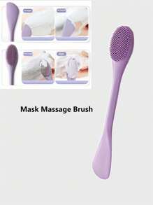 1入組雙面矽膠面膜刷適用於適用於&按摩口罩 - 淡紫色 - 查看 1