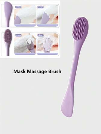 1入組雙面矽膠面膜刷適用於適用於&按摩口罩