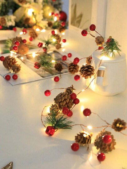 1 String Of Led Colorful Flashing Lights With Stars, Pinecones, Bells For Festival Room Decoration, Camping Christmas Decor Christmas Gift Thanksgiving Christmas Tree Decor Ornaments Christmas Light Bedroom Decor Home Decor Party Decor Holiday Festival Room Decorchristmas Decoration XMAS Decor Christmas Tree Gift Decor Thanksgiving Wedding Home Decor Home Decor Fall Decor Autumn Decor Birthday Decorations For Gifts Party Supplies Indoor Outdoor Garden Holiday Festival Decor Halloween Decor Wall Decor Halloween Ornaments