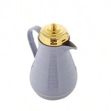 Pink Glass & Plastic Shell Vacuum Flask & & Cold Cup & Tea/coffee Pot - Light Grey - View 4