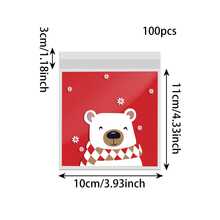 100入組聖誕禮品袋,適用於烘焙食品,餅乾,糖果等 - 聖誕袋 - 查看 6