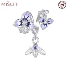 MISEFF 2023 新款 1入組 925 純銀植物三色堇吊飾原創DIY串珠手鍊項鍊生日禮物時尚珠飾品 - 銀色 - 查看 15